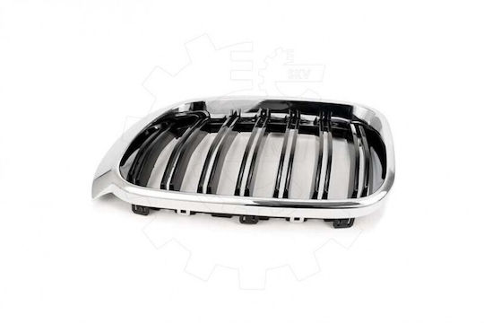 BMW X3 F25 Facelift Set Linke Oder Rechte Doppelstreifen Schwarzes Chrom Kühlergrillmaske