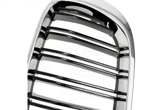 BMW X3 F25 Facelift Set Linke Oder Rechte Doppelstreifen Schwarzes Chrom Kühlergrillmaske