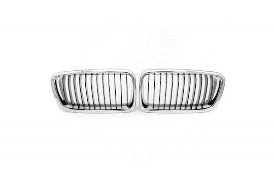 Μάσκα Ψυγείου Bmw 7 E38 Σετ Αριστερή Ή Δεξιά Μονή Λωρίδα Μαύρο Χρώμιο 51138125811