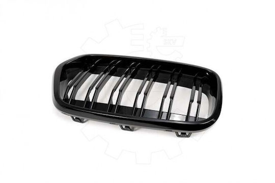 BMW X2 F39 Σετ Αριστερή Ή Δεξιά Διπλή Λωρίδα Μαύρη Γυαλιστερή Μάσκα Ψυγείου