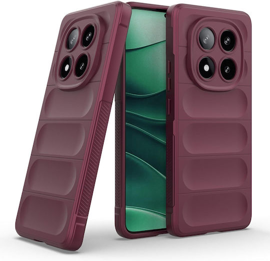 Orso Magic Shield Umschlag Rückseite Silikon Burgundisch (Poco M8)