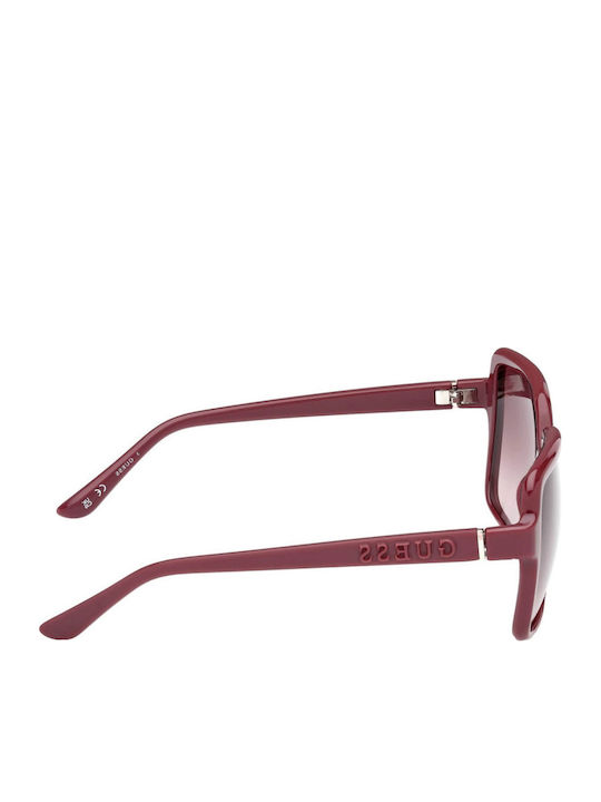 Guess Ochelari De Soare Pentru Femei Cu Ramă Neagră Din Plastic Și Lentile Burgundy Degrade GU00157 69F