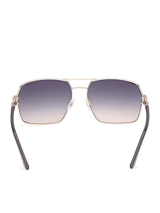 Guess Ochelari De Soare Pentru Femei Cu Ramă Metalică Neagră Și Lentile Violet Degrade GU00159 28W