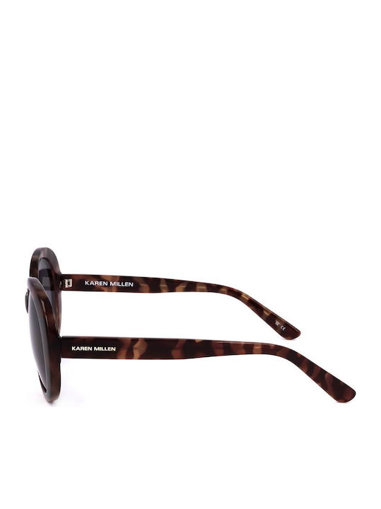 Karen Millen Women's Sunglasses with Black Plastic Frame and Black Lens KM5051 001
