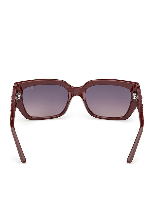 Guess Unisex Sunglasses with Red Horn-Rimmed Frame and Red Gradient Lens GU00254 69Z