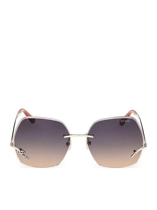 Guess Guess Damen Sonnenbrille mit Goldenem Metallrahmen und Grau Verlaufsfarbenen Gläsern GU00268 32B