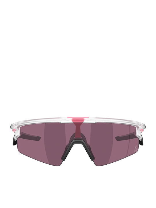 Oakley Sphaera Strike Unisex Sunglasses with Transparent Horn-Rimmed Frame and Transparent Lens