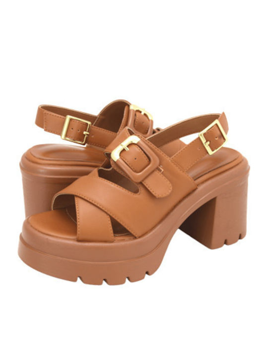 Leather Tabac Brown Sandals