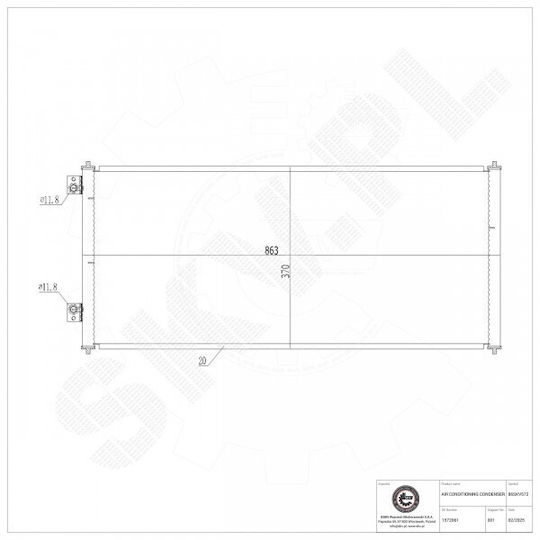 Συμπυκνωτής Κλιματισμού Ford Transit 1572061