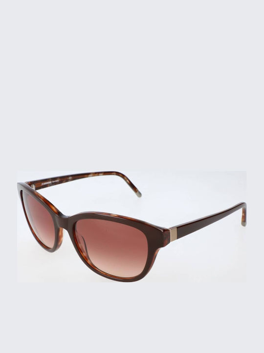 Rodenstock Women Sunglasses with Brown Frame and Brown Lens R7407 C