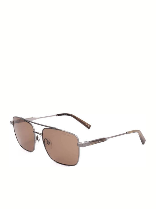 Ted Baker Bărbătești Ochelari de soare cu Gri Cadru și Maro Oglindă Lentilă TB1720 910