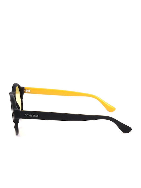 Havaianas Caraiva Unisex Sunglasses with Black Plastic Frame and Yellow Lens CARAIVA 807/HO