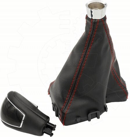 Leather Gear Shift Knob Cover for Ford Galaxy Mondeo S-Max Kuga Black Automatic Gearbox