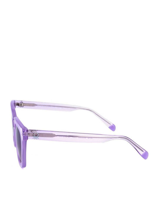 Benetton Women's Sunglasses with Purple Plastic Frame and Purple Gradient Lens BE5086 738