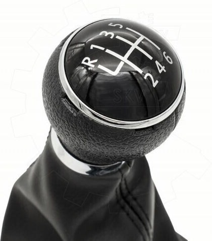 Levier Schimbător Viteze Fustă Din Piele VW Caddy Golf Touran Negru 1t0711456