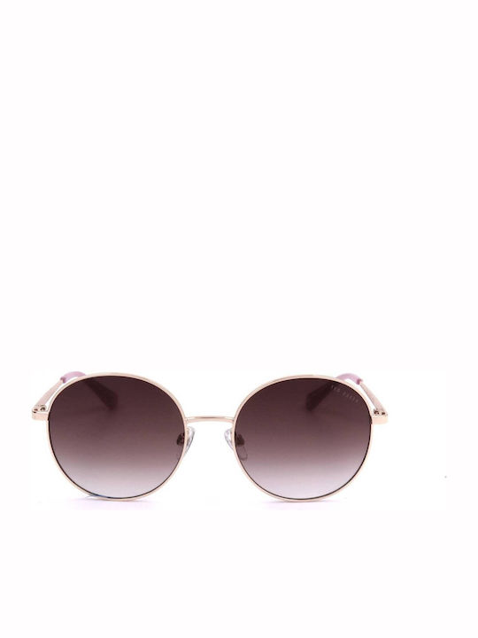 Ted Baker Women's Sunglasses with Gold Metal Frame and Purple Gradient Lens
