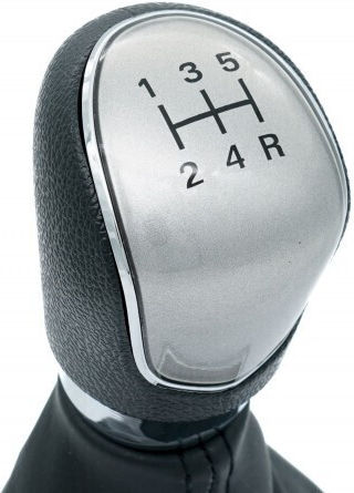 Ford Fiesta and Focus Gear Shift Knob Silver Chrome Frame