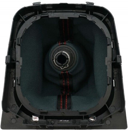 VW Caddy Eos Golf Jetta Touran 6B Black Cover Shift Knob with Red Ring Frame