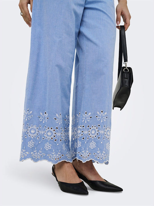 Damen Stoffhose in Schlanke Passform Hellblau