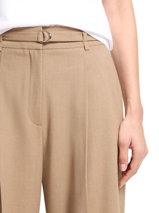 Women's Fabric Trousers Brown