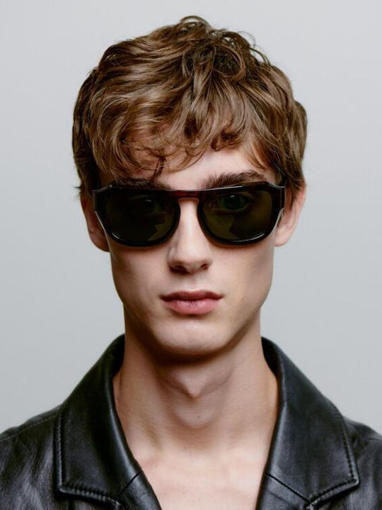 A.Kjaerbede Unisex Sunglasses With Brown Tartaruga Frame KL2504-002