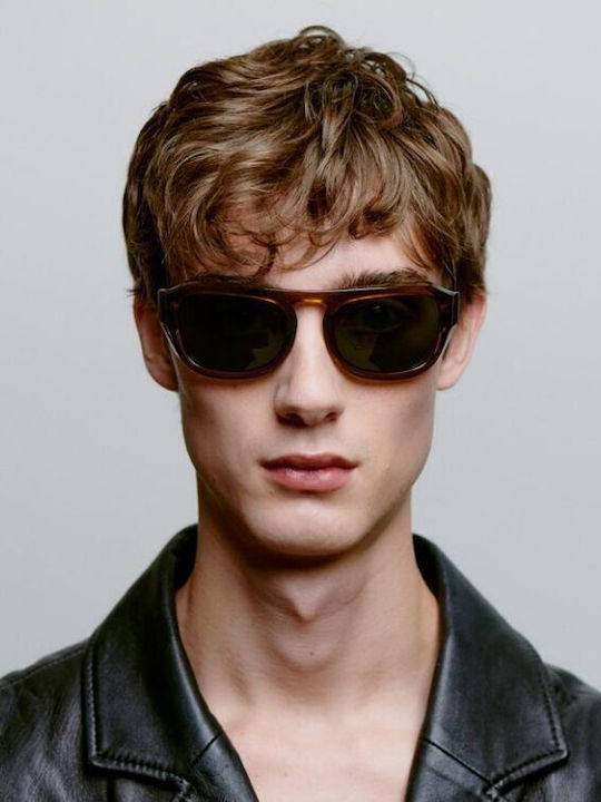 A.Kjaerbede Unisex Γυαλιά Ηλίου με Καφέ Σκελετό KL2504-005