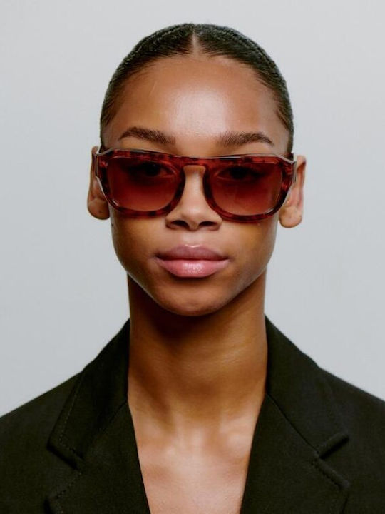 A.Kjaerbede Max Unisex Sunglasses with Brown Tartaruga Frame KL2504-006