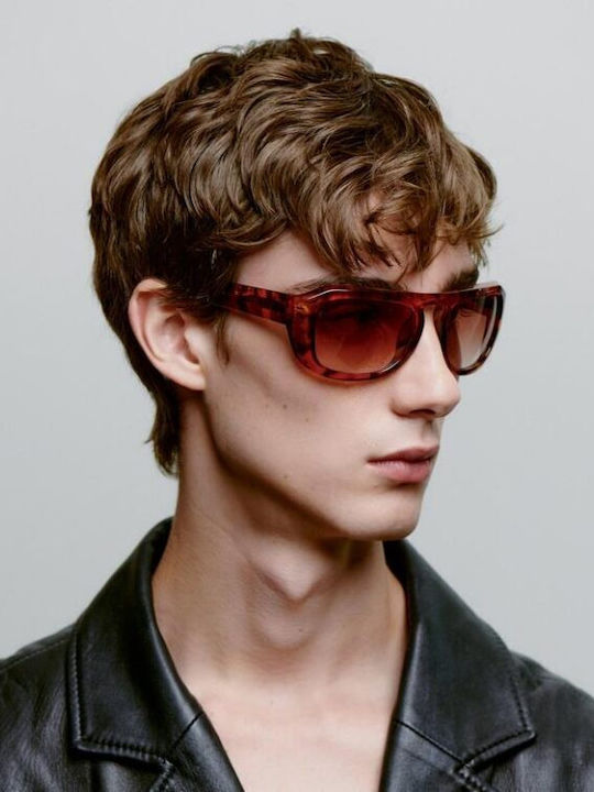 A.Kjaerbede Max Unisex Sunglasses with Brown Tartaruga Frame KL2504-006
