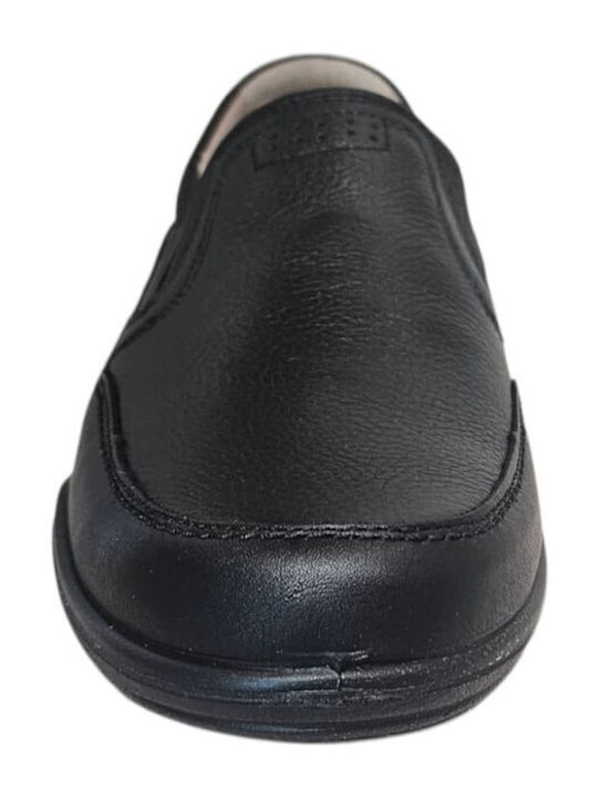 Leather Men's Casual Black Shoes 19500-NA-BLACK