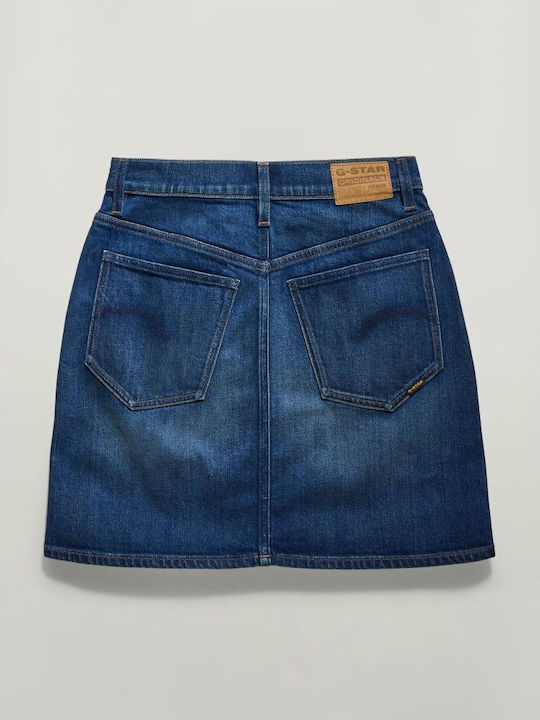 Viktoria Denim High Waist Mini Skirt Isola Night