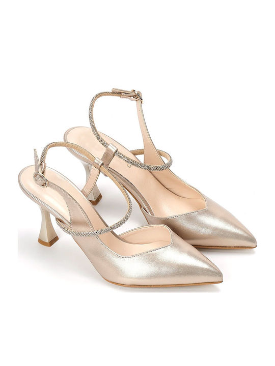 Damentaschen Leder Pumps Beiges