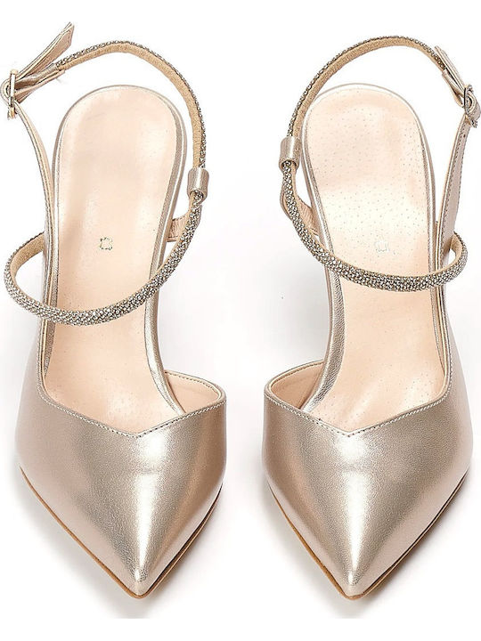 Damentaschen Leder Pumps Beiges