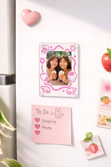 Loveinstant Frame Magnetic Frame Instax Mini Photos 99 41 12 40 11 Evo Liplay Link Pink Wings
