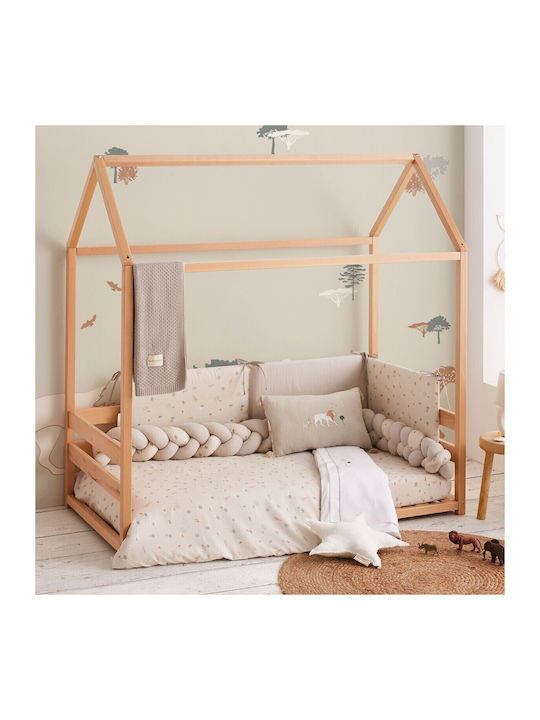 Bimbidreams Κουβέρτα Αγκαλιάς & Λίκνου Μπαμπού Μπεζ 75x90εκ.