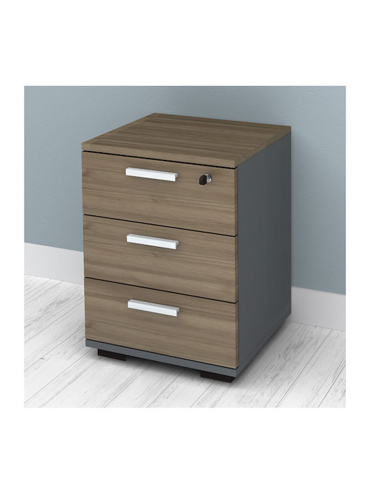 Wooden Office Drawer Venturo Venturo with Lock & Drawers Anthracite 39x40x57cm