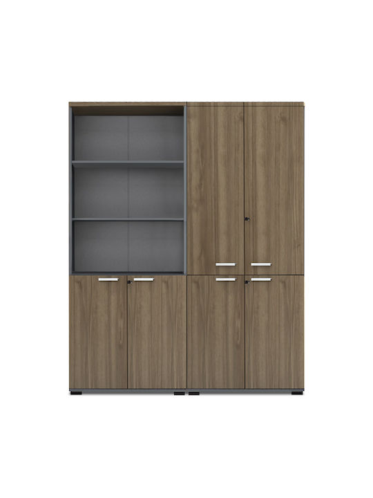 Дървен Шкаф За Офис Venturo Venturo С Ключалка В Антрацит 160x40x200см