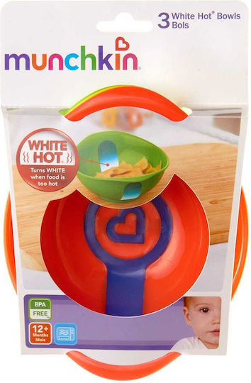 Munchkin Baby Food Bowl 12m+ made of Plastic Multicolour 3pcs