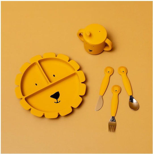 Trixie Baby Food Plate Mr Lion made of Silicone Yellow