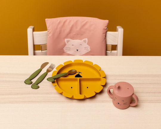 Trixie Baby Food Plate Mr Lion made of Silicone Yellow