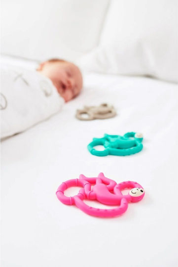 Matchstick Monkey Dancing Monkey Teething Ring BPA Free Silicone for 0 m+