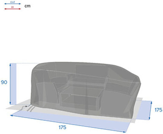 Hesperide Προστατευτικό Κάλυμμα Καναπέ 175x175x90εκ. σε Γκρι Χρώμα