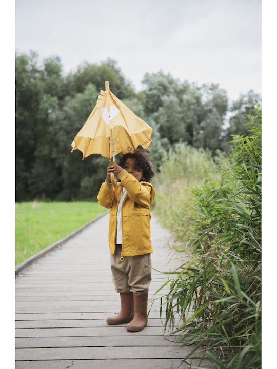 Trixie Kids Curved Handle Umbrella Mr Lion with Diameter 70cm Yellow