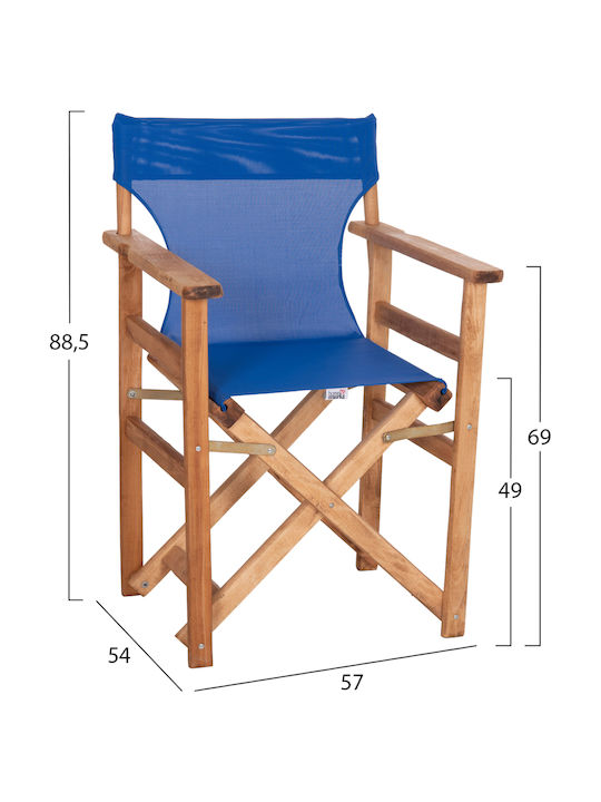 Gartenstühle Hölzernes Blau 57x54x88cm