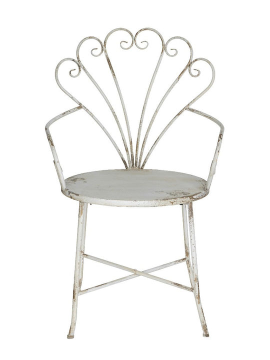 Scaun De Exterior Metalic Alb 62x56x97cm