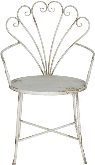 Gartenstühle Metallisch Weiß 62x56x97cm
