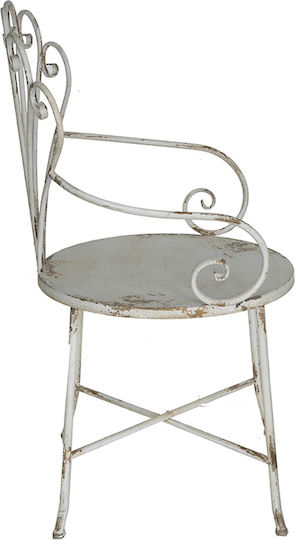 Gartenstühle Metallisch Weiß 62x56x97cm