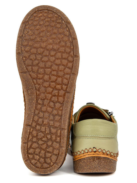 Mocasini Dama Din Piele Turcoaz 261756-Verde Muștar