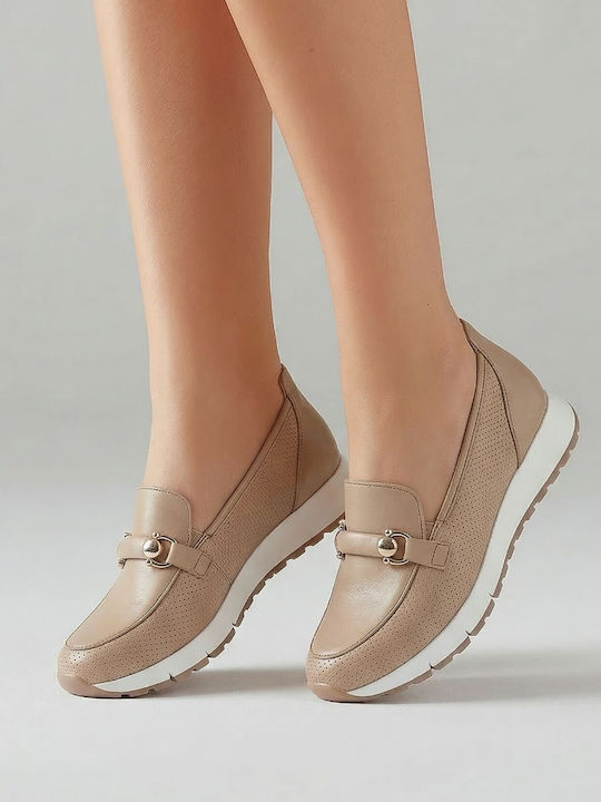 Loafers Dama Din Piele Maro