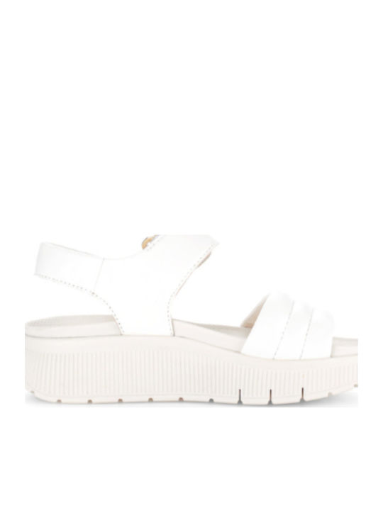 Leather Women's Anatomic Flatforms White Sandals