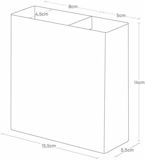 Yamazaki Wall Shelf Inox 13.5x14cm Silver